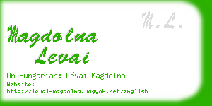 magdolna levai business card