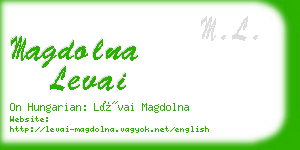 magdolna levai business card